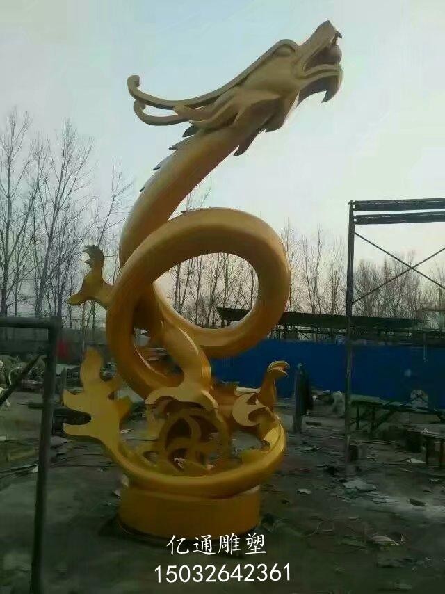 大型龙雕塑厂家-彩绘烤漆工艺龙雕塑精品案例-亳州龙雕塑生产