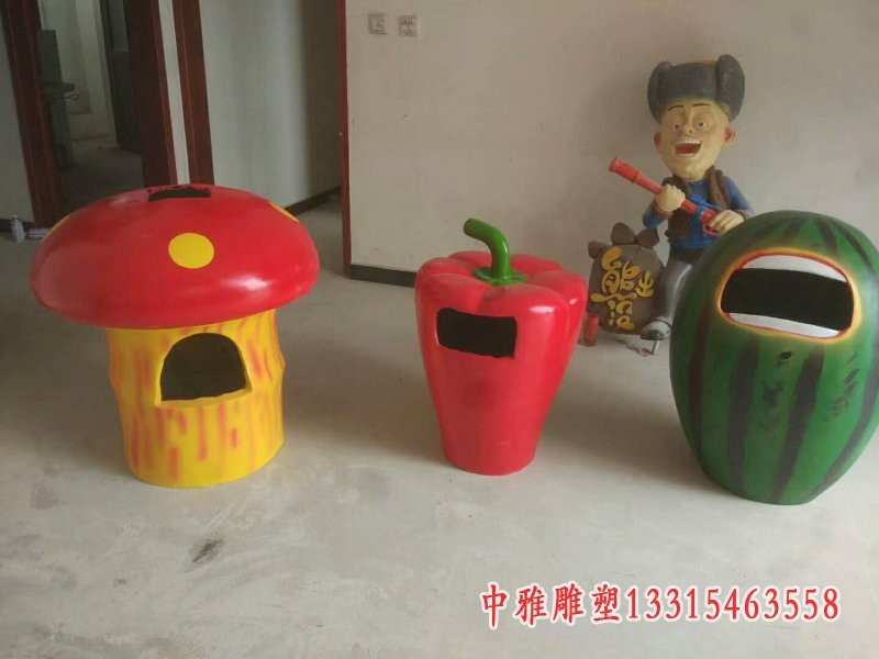 玻璃钢雕塑垃圾桶-宁德玻璃钢雕塑垃圾桶图片