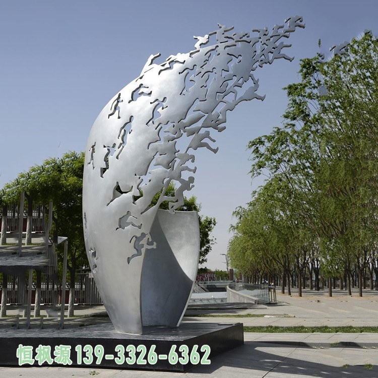 不锈钢园林景观雕塑-广东金属雕塑园林景观厂家