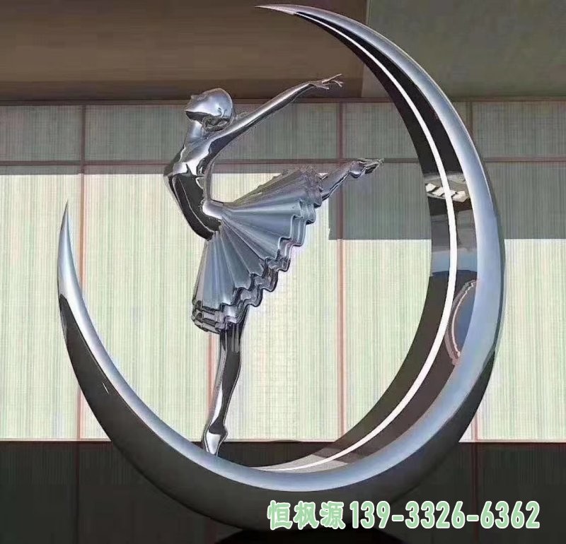 不锈钢镂空人物雕塑户外摆件-朔州白钢雕塑人物制作厂家