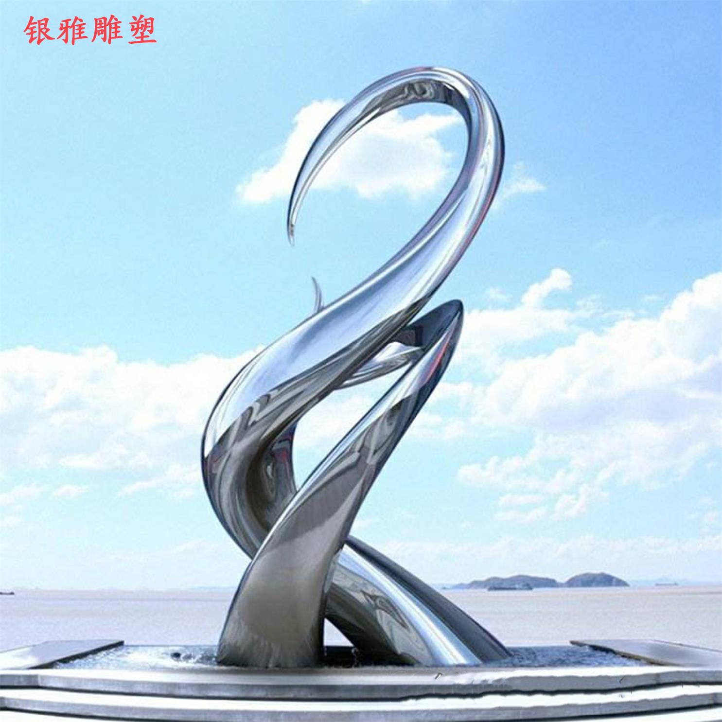 不锈钢景观雕塑-不锈钢雕塑直接厂家银雅雕塑怀柔