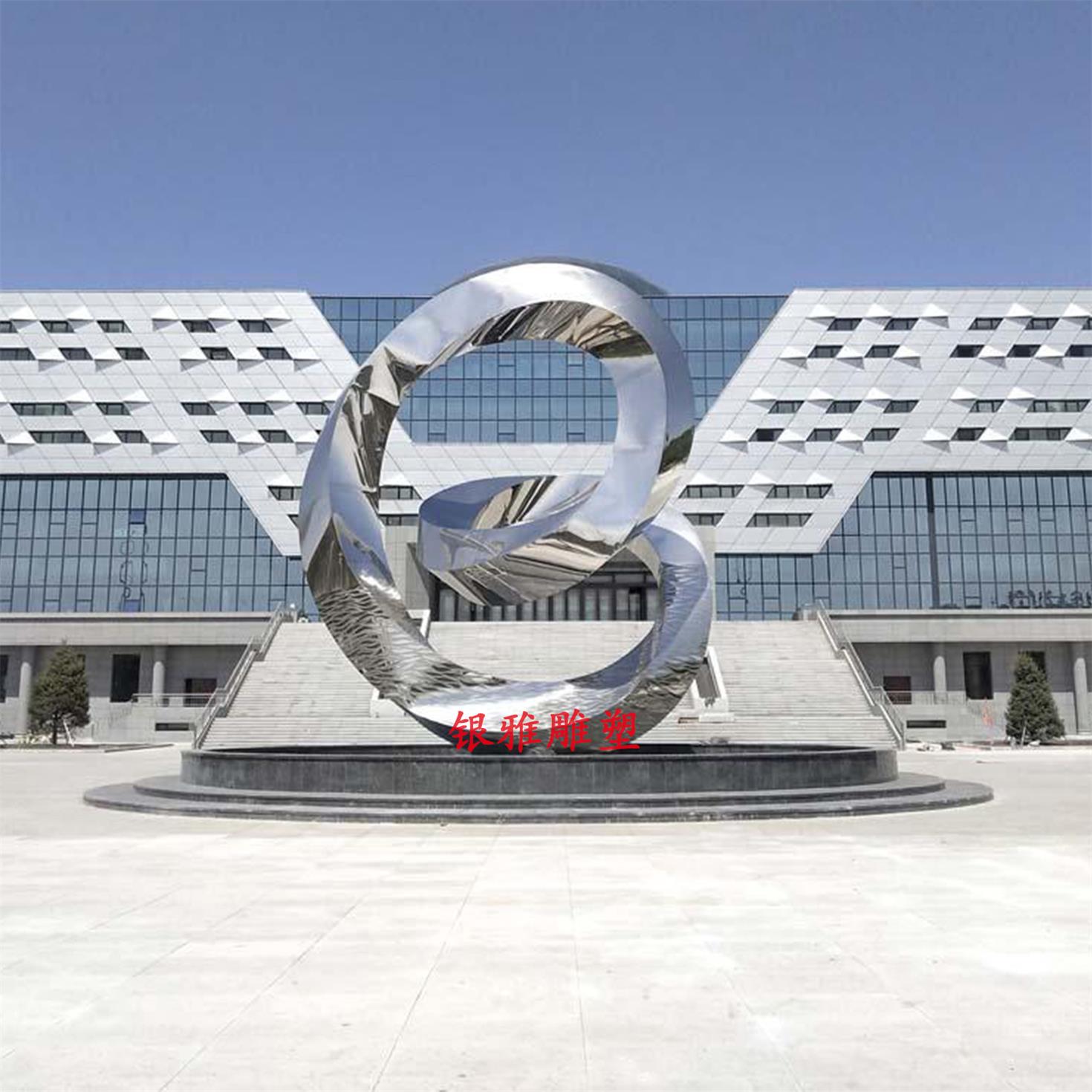 不锈钢雕塑-不锈钢抽象艺术金属雕塑直接厂家银雅雕塑威县
